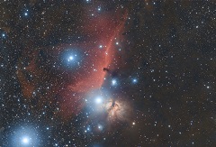 Nebulosa Fiamma, Nebulosa Testa di Cavallo (Bernard 33), Alnitak, Alnilam.